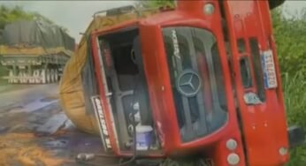 Caminhoneiro sai ileso após acidente violento em Minas Gerais