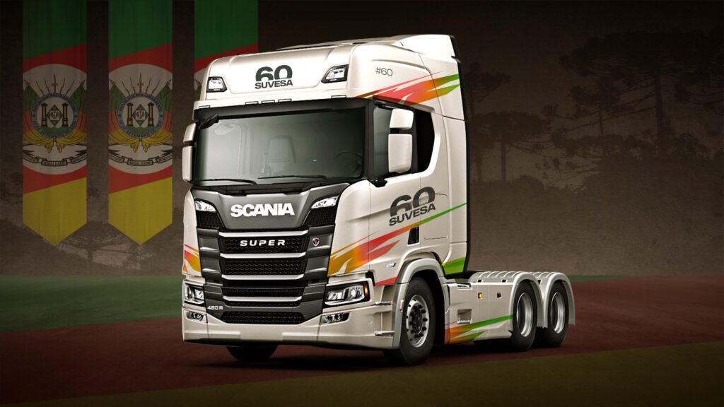 Celebração de 60 anos da Casa Scania Suvesa no Rio Grande do Sul tem edição especial da linha R