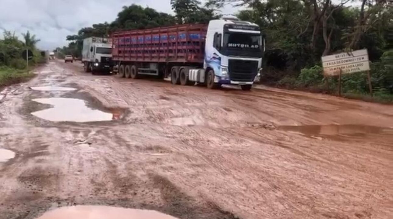 Caminhoneiros pedem socorro e providências urgentes para melhorias nas estradas do Piauí e Maranhão