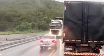 Manobra perigosa na Serra do Mutum causa risco à vida de motoristas