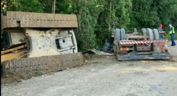 Tragédia no litoral do Paraná: caminhoneiro morre após ser ejetado do caminhão