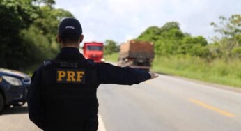 Caminhão sem nota fiscal é interceptado por policiais rodoviários federais na BR-110