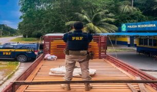 Apreensão de madeira ilegal em Manaus pela PRF