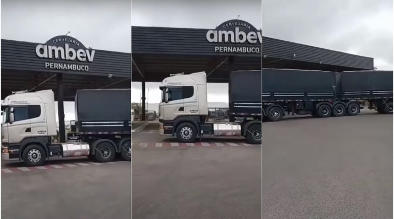 Caminhoneiro bloqueia entrada da Ambev em Pernambuco após espera 7 dias para descarregar.