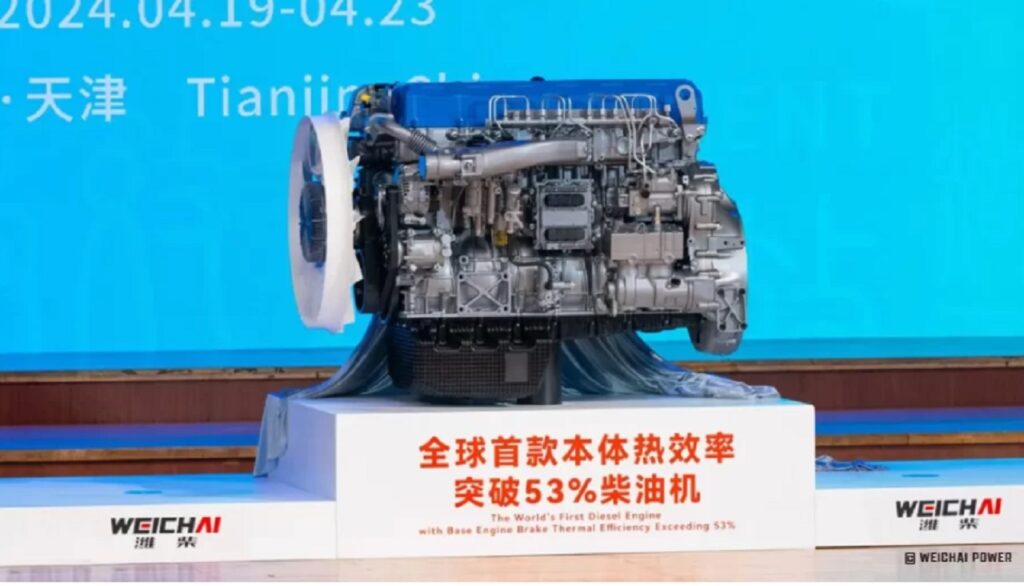 China apresenta motor diesel mais eficiente de todos os tempos