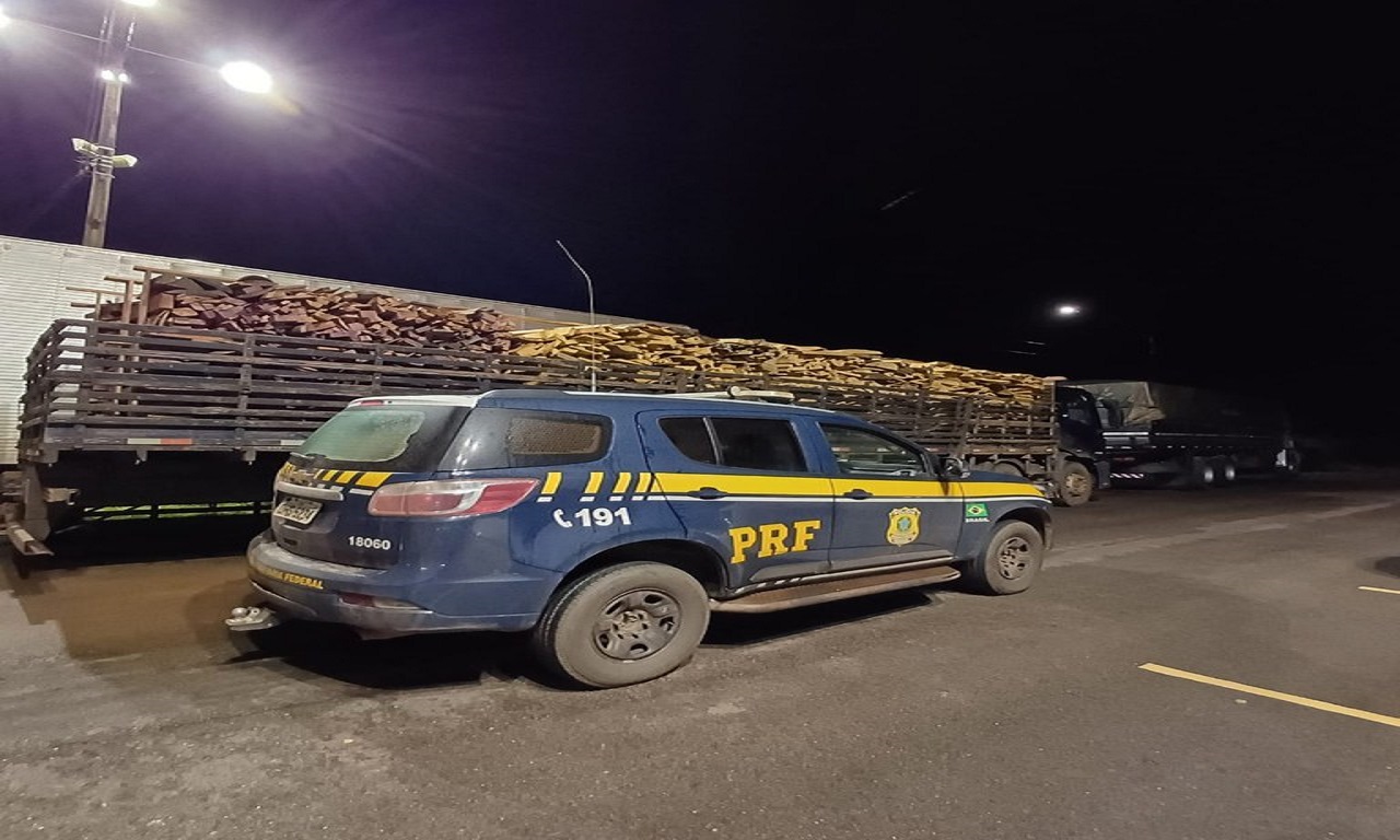 PRF em Rondônia identifica irregularidades em carregamento de madeira