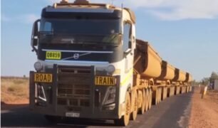 Volvo FH impressiona ao tracionar carreta de 29 eixos