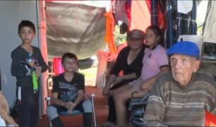 Famílias dormem em caminhão no Rio Grande do Sul