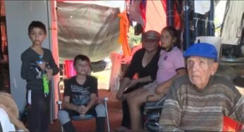 Famílias dormem em caminhão no Rio Grande do Sul