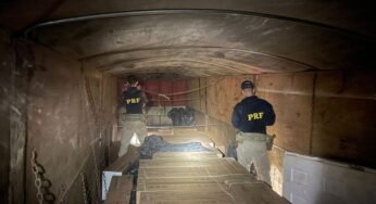PRF apreende caminhão adulterado em Porto Nacional (TO)