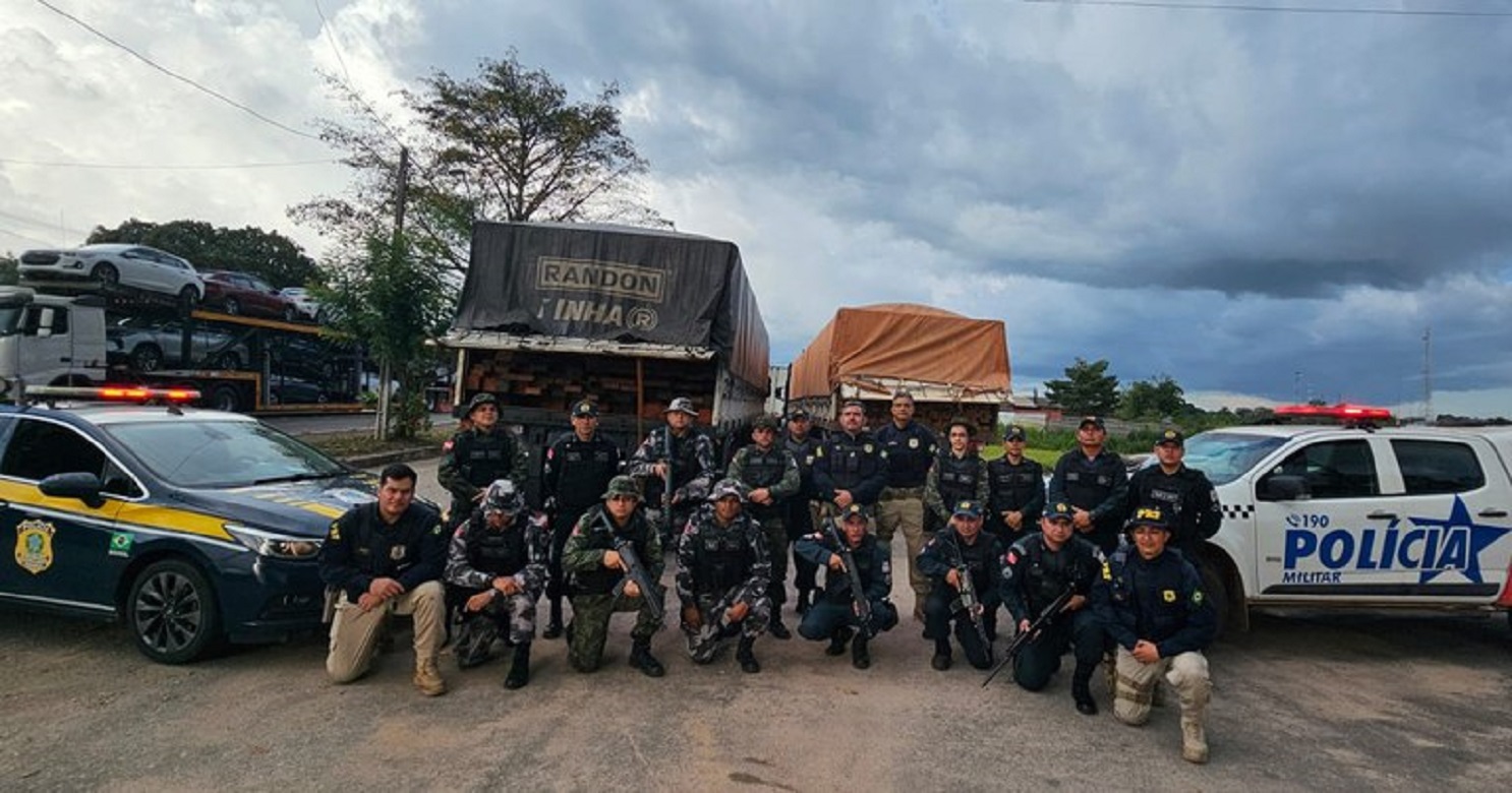 PRF realiza operação protetor dos biomas juntamente com a polícia militar no Pará