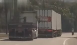 Após discussão no trânsito, caminhoneiros se fecham em rodovia