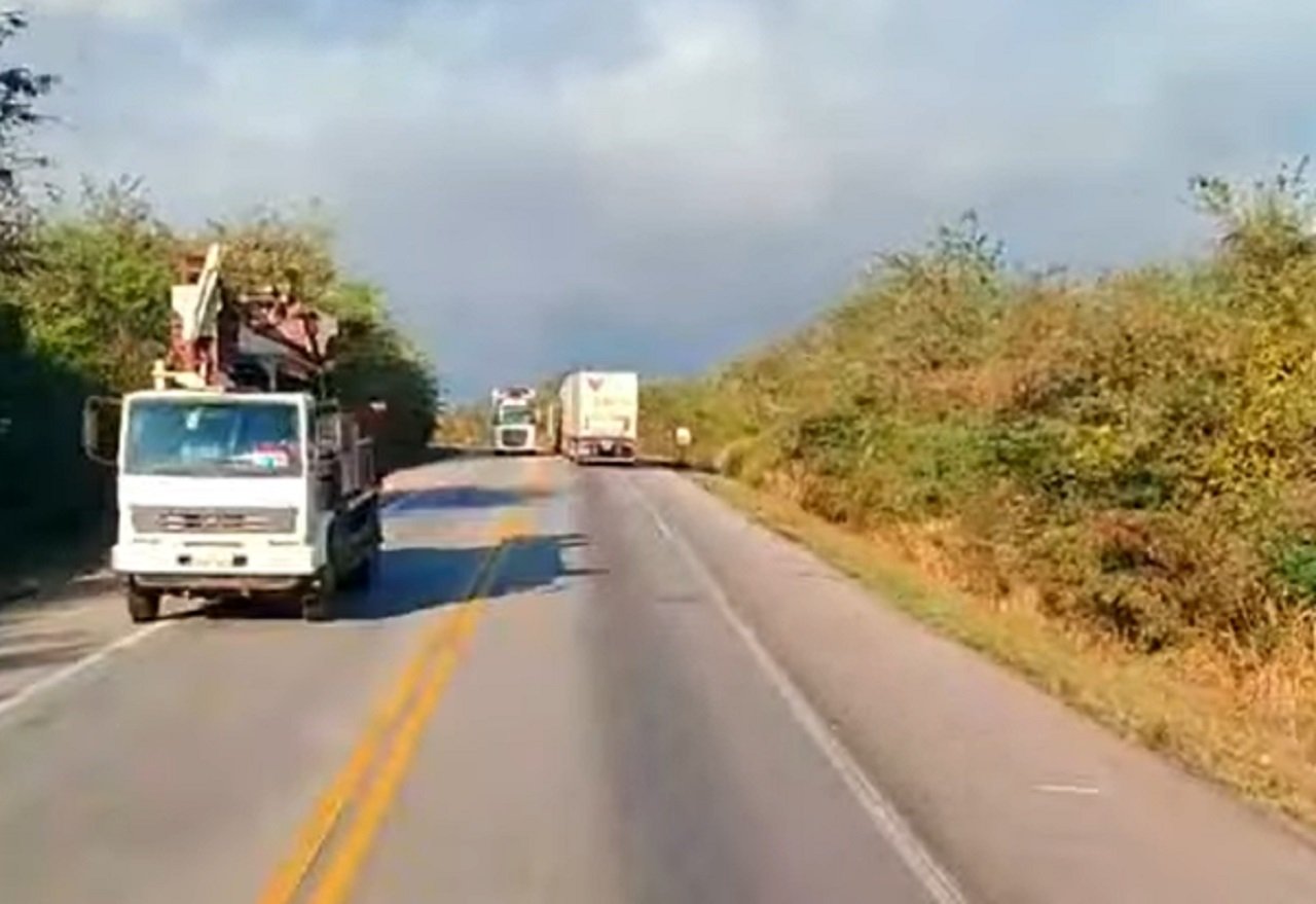Uma briga no acostamento de uma rodovia impacta trânsito no local