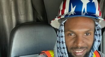 Caminhoneiro recebe homenagem após ajudar dois colegas de trabalho em tempestade