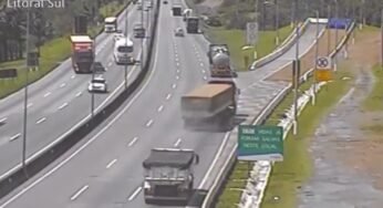 Concessionária Arteris libera imagens de caminhão utilizando área de escape no mesmo dia do acidente com atletas de remo