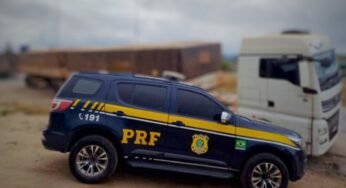 PRF recupera caminhão com restrição judicial na Br-101