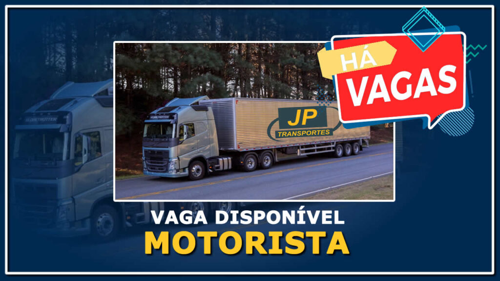 JP Cargo abre vagas para motorista carreteiro