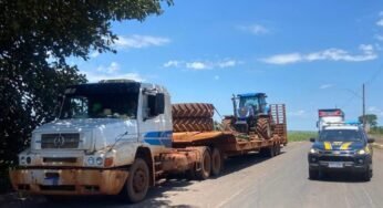 PRF apreende carreta adulterada no município de Nova Andradina, Mato Grosso do Sul