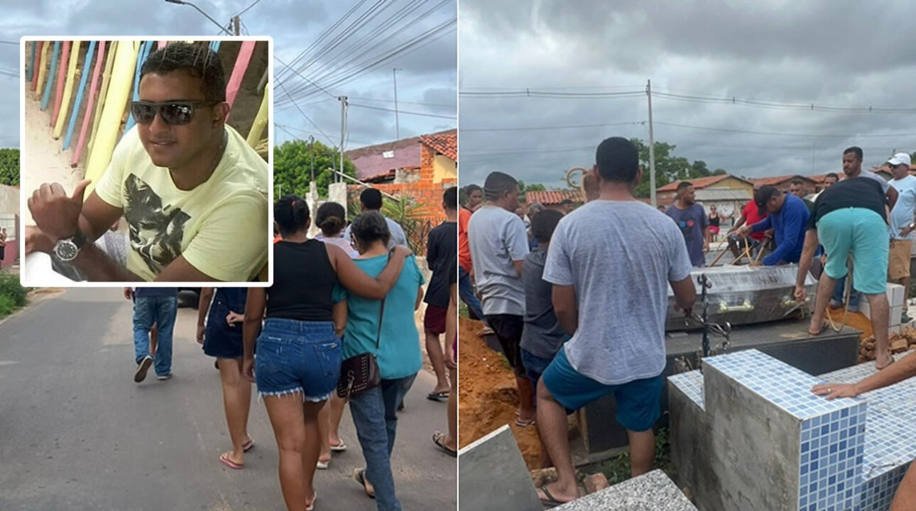 Caminhoneiro Kécio, vítima do acidente na Ponte JK, é sepultado.