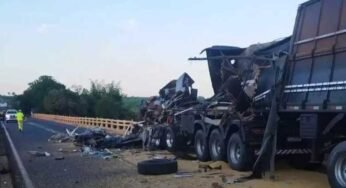 Caminhoneiro morre em grave acidente na BR-163, entre Mundo Novo e Eldorado