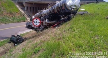 Caminhoneiro morre em acidente com carreta na Rodovia Marechal Rondon (SP-300)