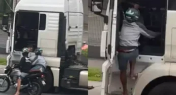 Caminhoneiro é assaltado à mão armada enquanto realizava entrega em Santos