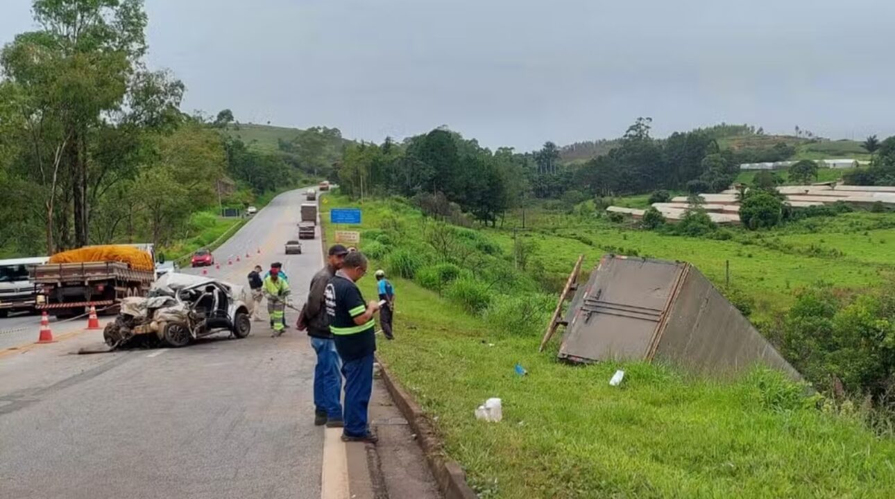 Tragédia na BR-040: cinco pessoas da mesma família morrem em acidente com caminhão