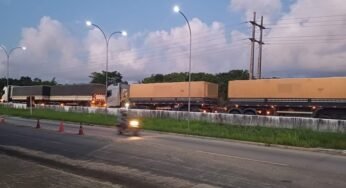 PRF flagra caminhões com 66 toneladas de excesso de peso na BR-101, na Paraíba