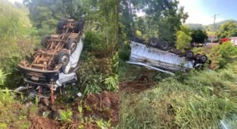 Caminhoneiro de 21 anos morre em grave acidente com caminhão na SC-155, em Seara