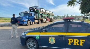 PRF apreende três veículos clonados transportados em cegonha na BR-381