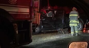 Acidente entre caminhonete e caminhão deixa cinco mortos