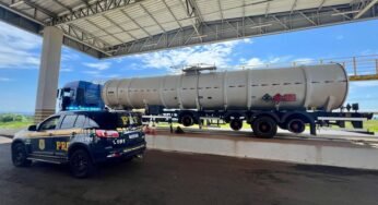 Video: PRF apreende carreta-tanque em condições precárias na BR-158, no Paraná