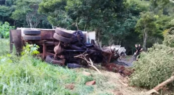 Caminhoneiro morre em acidente na Serra do Rio Marrecas, no Paraná