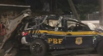 Três policiais da PRF morrem após perseguição e colisão na Avenida Brasil, no Rio