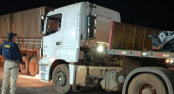 Caminhão com placa adulterada é apreendido na BR-153 em Araguaína; PRF investiga origem do veículo
