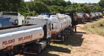 Mais de 600 caminhoneiros bolivianos aguardam há semanas no Paraguai sem previsão de carga de combustível
