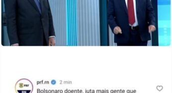 PRF (RN) publica post exaltando popularidade de Bolsonaro