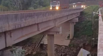 Caminhoneiro morre ao cair de ponte na BR-376 em Tibagi (PR)