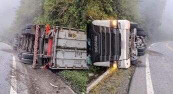 Caminhoneiro morre em grave acidente na BR-470 em Pouso Redondo (SC)