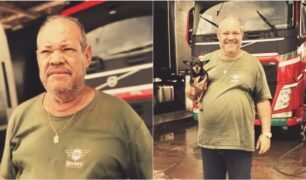 caminhoneiro e cachorro