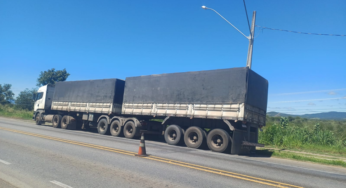PRF flagra irregularidade em AET de caminhão com medida alterada na BR-230, em Cajazeiras (PB)