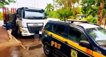 Caminhão com carga de cimento sem nota fiscal e 9 toneladas de excesso de peso é retido na BR-324, na Bahia