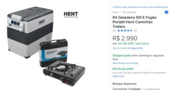 Kit Geladeira 50L + Fogão Portátil Hent – Será que vale a pena para quem vive na estrada?