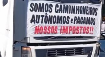 Caminhoneiros protestam em Campos (RJ) contra restrição de circulação no perímetro urbano