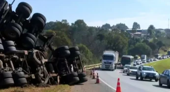 Acidente interdita totalmente a BR‑277 entre Campo Largo e Curitiba
