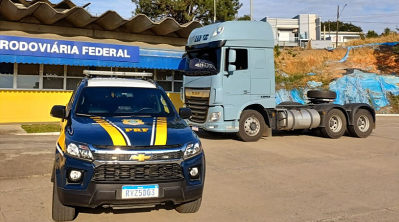 Caminhoneiro é preso com pistola carregada e estimulantes durante fiscalização da PRF