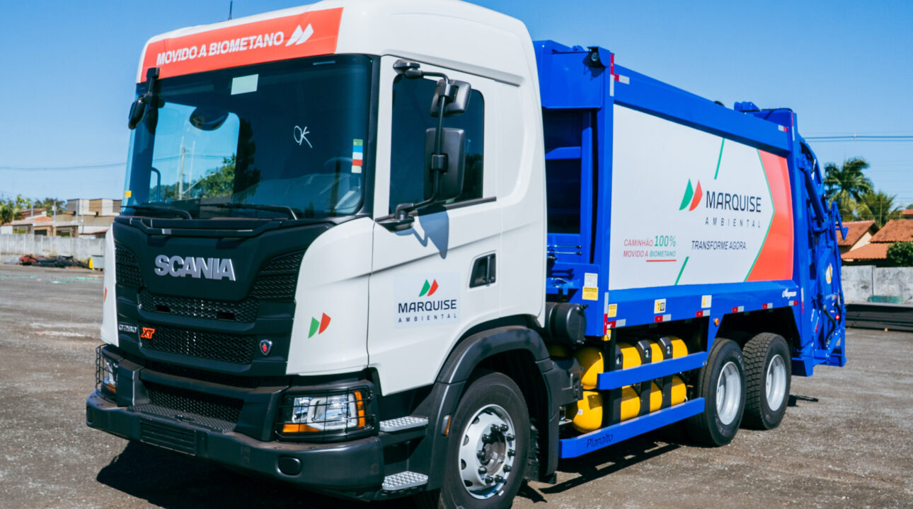 Marquise Ambiental recebe novo lote de caminhões Scania movidos a biometano