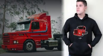 Moletom Masculino Estampado Caminhão Scania 113 – Estilo e conforto para quem vive a estrada