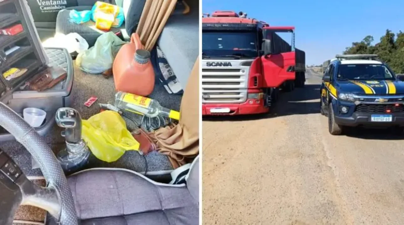 Caminhoneiro embriagado é preso ao volante de bitrem na BR-376, em Tibagi