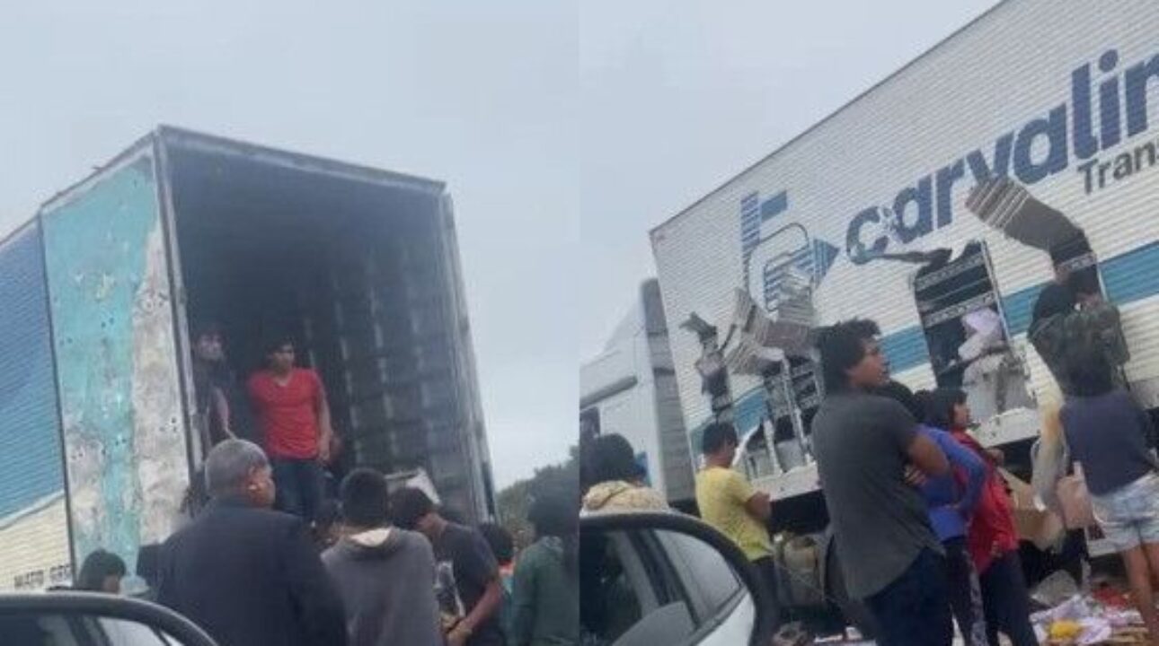 Caminhão quebra e tem carga saqueada em região indígena de Mato Grosso